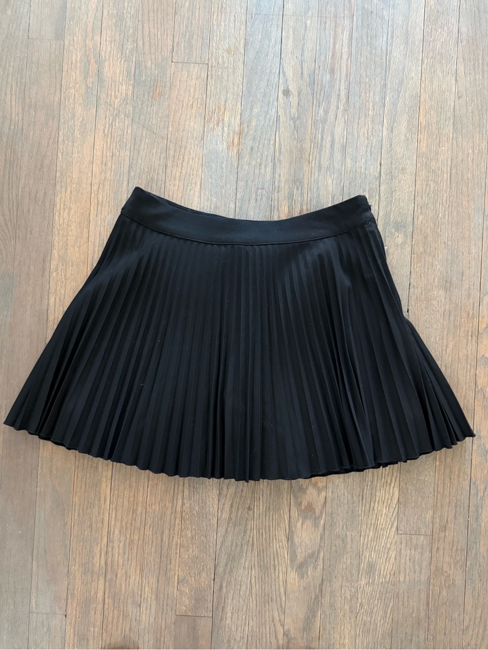 Black Pleated A-Line Women's Skirt